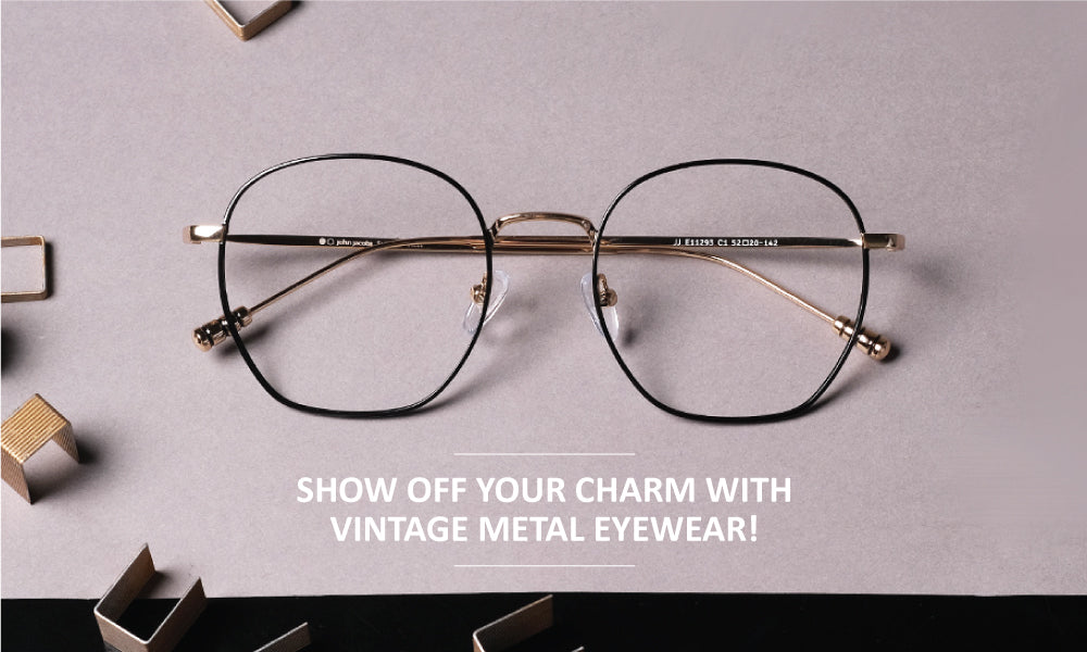 Show off your charm with vintage metal eyewear!